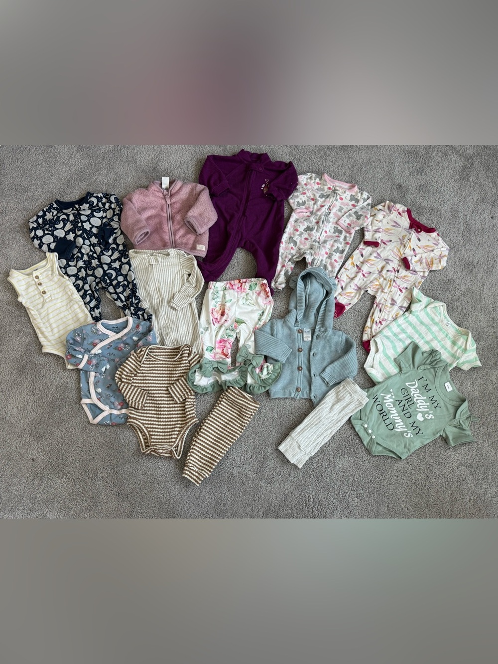 Baby girl clothing bundle size 0-3 and 3 months